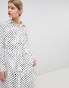 Essentiel Antwerp Shirt Dress In Polka Dot - Multi