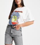 Topshop Tall Organic Cotton Gray Mid-thigh Denim Shorts-grey