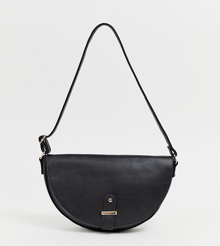 Glamorous Black Half Moon Shoulder Bag