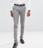 Asos Tall Super Skinny Smart Pants In Gray - Gray