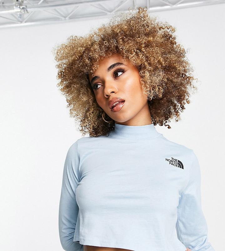 The North Face Nekku Long Sleeve T-shirt In Light Blue Exclusive To Asos-blues