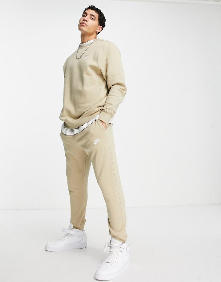 Nike Club Cuffed Sweatpants In Limestone-neutral