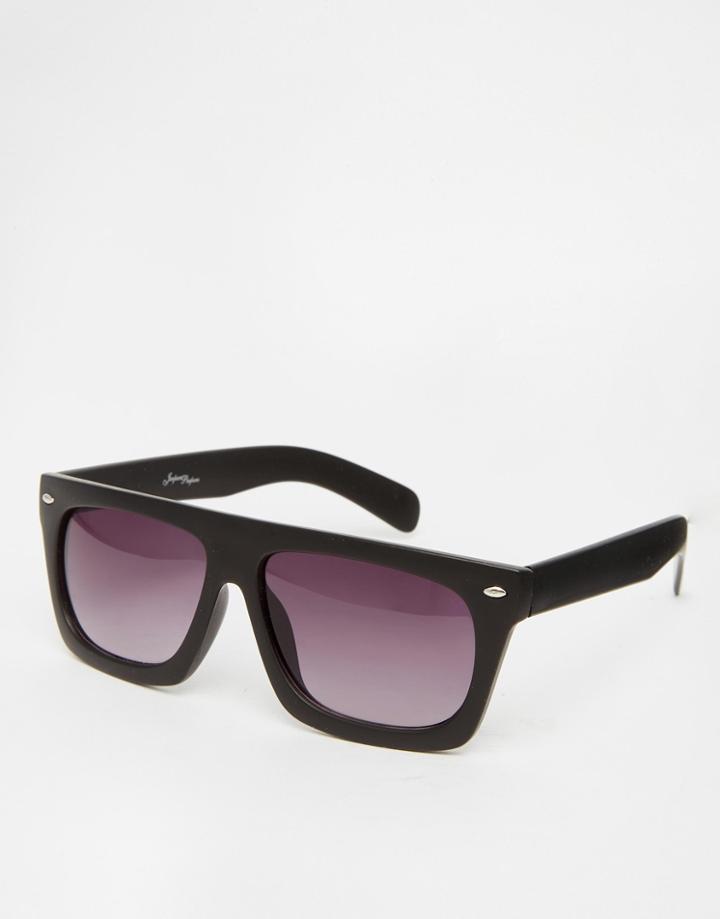 Jeepers Peepers Ray Flat Brow Sunglasses - Black