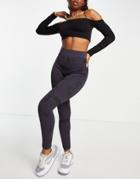 Lapp Faces Logo Seamless Leggings In Charcoal-grey