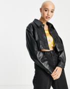 Miss Selfridge Tassle Faux Leather Jacket In Black