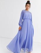 Asos Design Maxi Dress With Linear Yolk Embellishment-multi