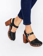 Asos Only Once Leather Heeled Shoes - Black