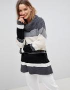 Lavand Stripe Roll Neck Sweater-multi