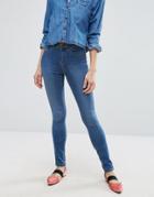 Vero Moda Mid Rise Skinny Jeans - Blue