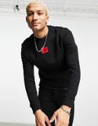 Hugo Diragol212 Small Box Logo Crew Neck Sweatshirt In Black