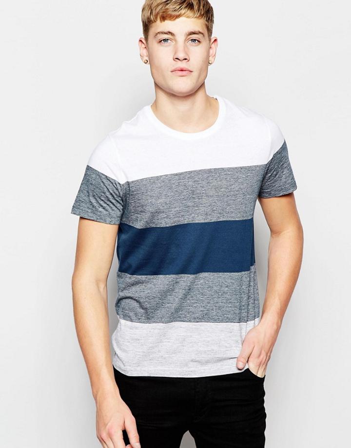 Jack & Jones Stripe T-shirt - White