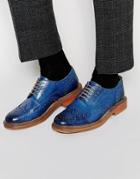 Base London Faraday Leather Brogues - Blue