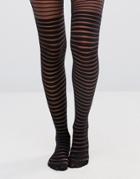 Gipsy Shadow Stripe Tights - Black