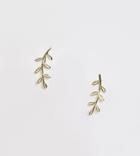 Kingsley Ryan Sterling Silver Gold Plated Leaf Climber Earrings - Gold
