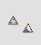 Reclaimed Vintage Inspired Triangle Stud Earrings In Gold Exclusive To Asos - Silver