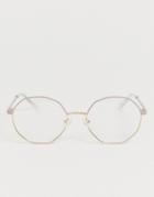Quay Australia Eclectic Round Blue Light Lens Glasses In Pink - Pink