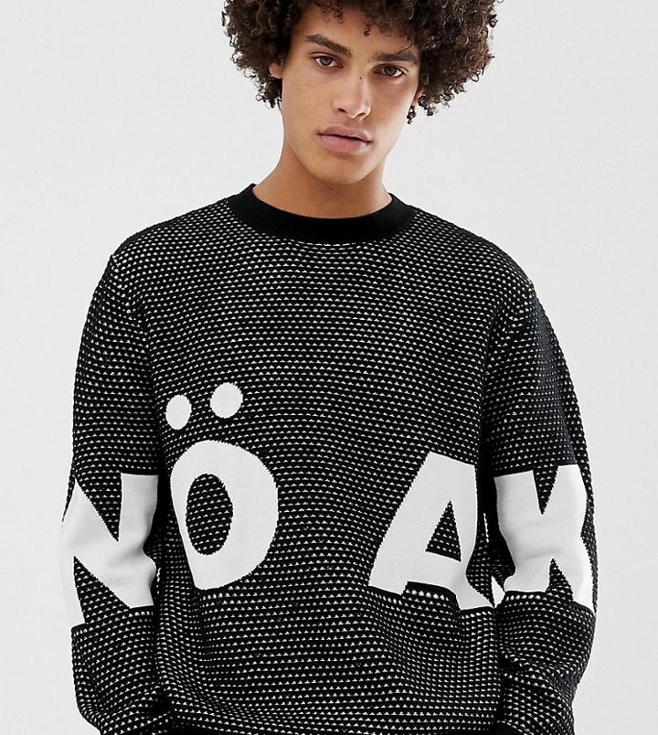 Noak Chunky Logo Sweater In Navy - Navy