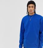 Collusion Long Sleeve T-shirt In Cobalt Blue - Blue