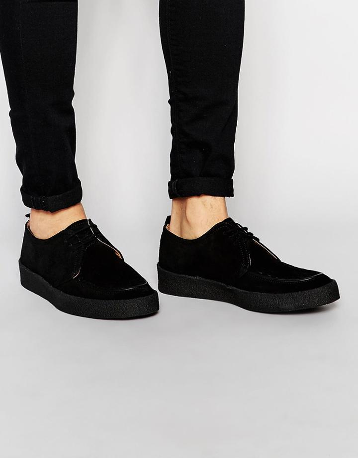 Fred Perry X George Cox Creeper Shoes - Black