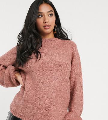 Vila Petite Boucle Sweater In Pink