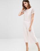 Warehouse Lace Top Jumpsuit - Blush