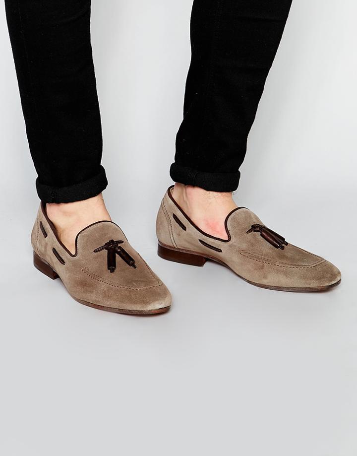 H By Hudson Pierre Tassel Loafers - Gray