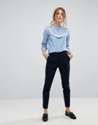 Leon And Harper Stretch Slim Pants - Navy
