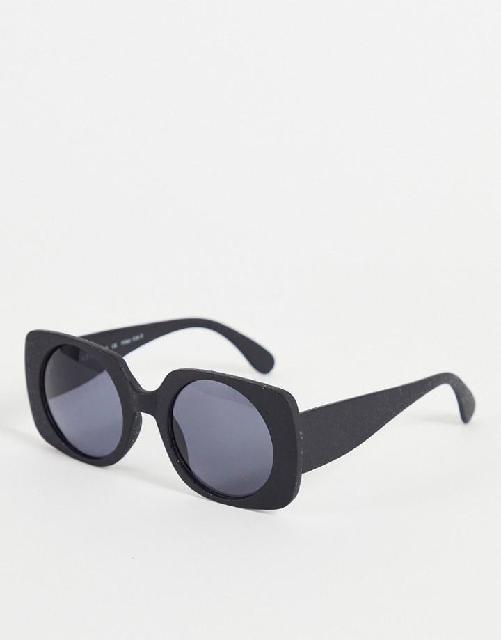 Aj Morgan Square Frame Sunglasses In Black