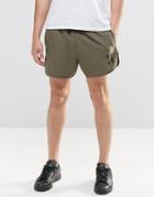 11 Degrees Retro Shorts With Logo - Green