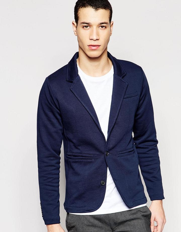Selected Skinny Fit Blazer - Navy