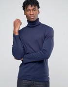 Esprit Roll Neck Long Sleeve T-shirt - Navy