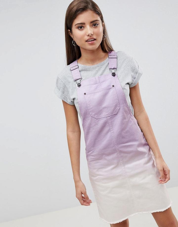 Noisy May Ombre Denim Dress - Purple