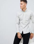 Selected Homme Shirt In Slim With Stripe With Button Down Collar - Blue