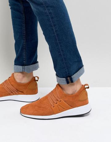 Project Delray Wavey Microfibre Sneakers - Orange