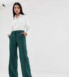Weekday Smart Pants In Dark Green