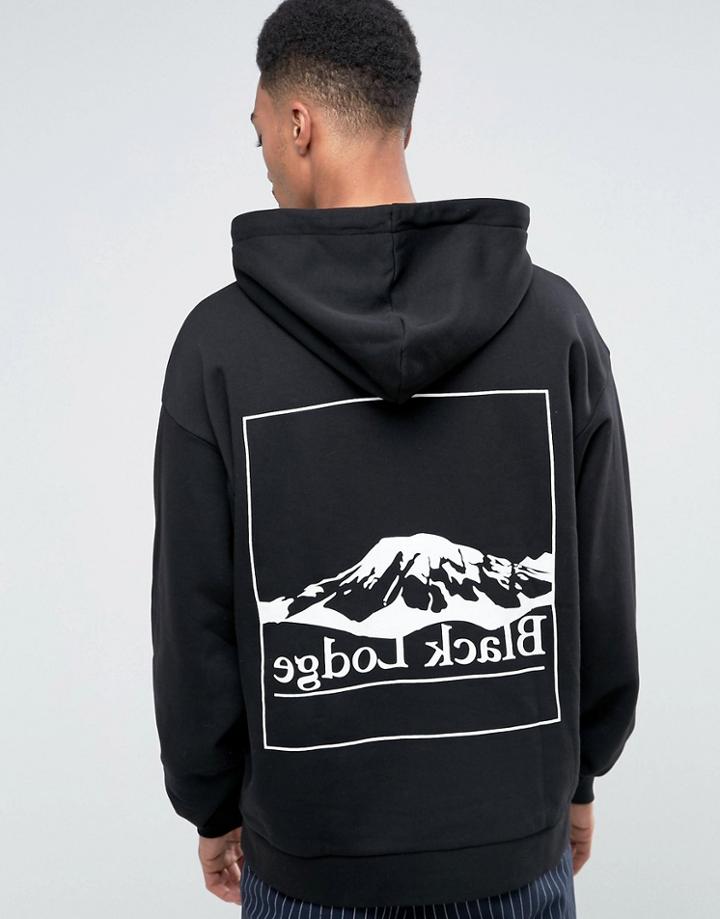 Weekday Big Hawk Black Lodge Hoodie - Black