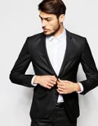 Jack & Jones Premium Suit Jacket With Stretch In Slim Fit - Black
