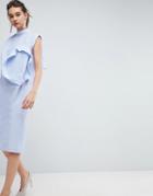 Asos White Multi Sleeve Dress - Blue