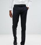 Farah Tall Skinny Suit Pants In Black - Black