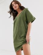 G-star Joosa Organic Cotton V-neck T-shirt Dress-green