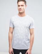 Ted Baker T-shirt In Leaf Print - Gray
