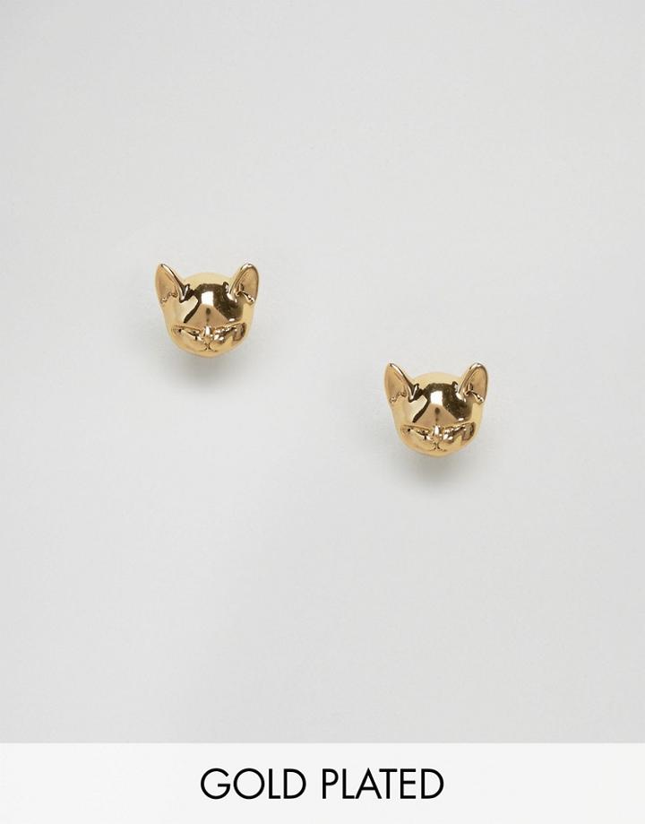 Ted Baker Cat Stud Earrings - Gold
