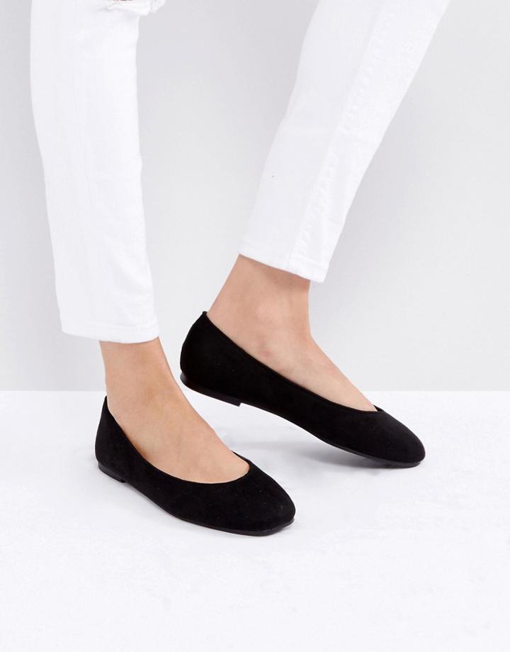 Truffle Flat Ballerina Shoe - Black