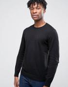Blend Crew Knit Sweater Muscle Fit - Black