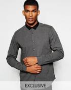 Wincer & Plant Smart Shirt With Contrast Small Collar Slim Fit Exclusive - Gray