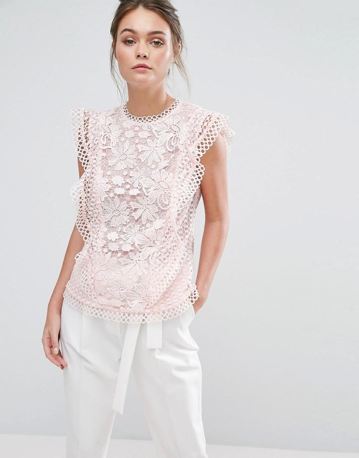 Ted Baker Zania Lace Top - Pink