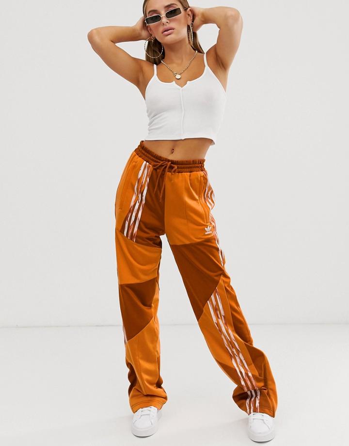 Adidas Originals X Danielle Cathari Deconstructed Firebird Track Pant In Orange - Orange