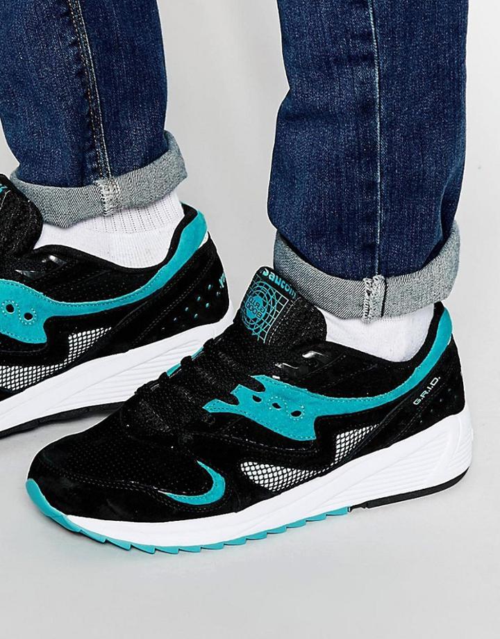 Saucony Grid 8000 Sneakers In Black S70223-1 - Black