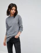 Vila Longline Sweater - Gray