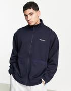 Guess Scuba Zip Track Jacket In Navy With Logo